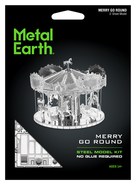 Металлический 3D конструктор "Карусель", Metal Earth, MMS089 - Фото 6 Металлический 3D конструктор "Карусель", Metal Earth, MMS089 - изображение 6
