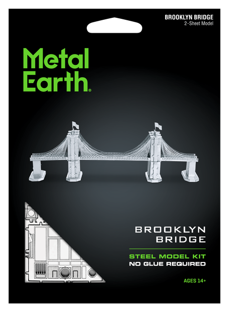 Металлический 3D конструктор Metal Earth "Бруклинский мост" (MMS048) - изображение 9