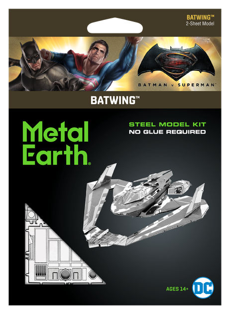 Металевий 3D конструктор "Бойовий корабель Batman v Superman Batwing", Metal Earth, MMS376 - зображення 6
