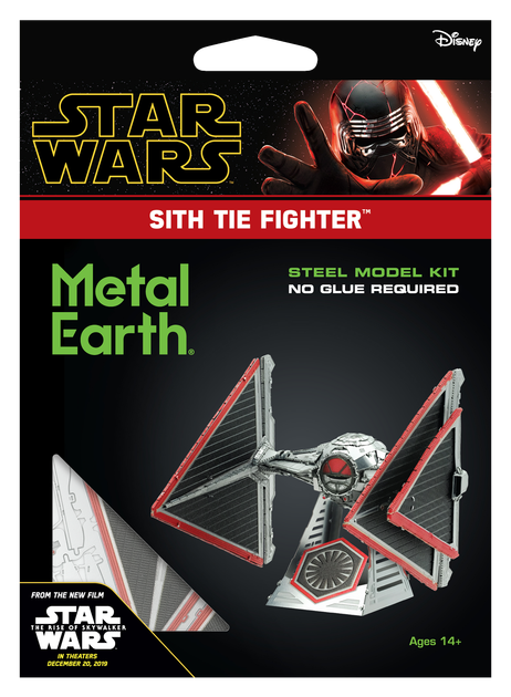 Металлический 3D конструктор "Star Wars - Sith Tie Fighter", Metal Earth, MMS417 - Фото 7 Металлический 3D конструктор "Star Wars - Sith Tie Fighter", Metal Earth, MMS417 - изображение 7