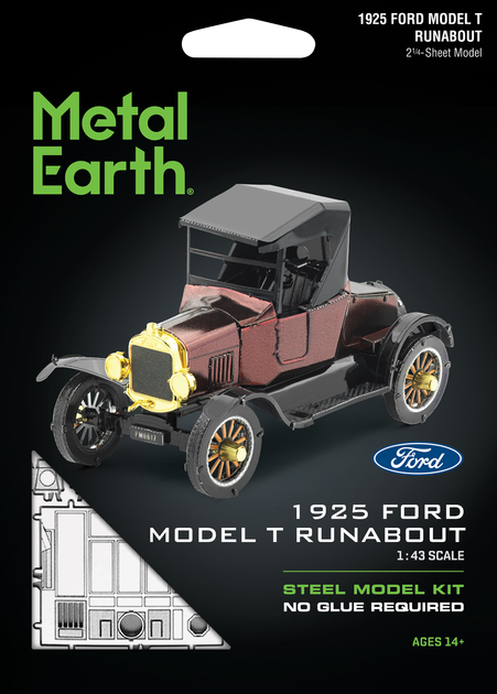 Металлический 3D конструктор "1925 Ford Model T Runabout", Metal Earth, MMS207 - изображение 7