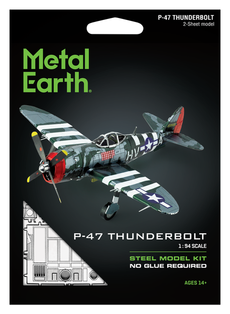 Металлический 3D конструктор "Истребитель P-47 Thunderbolt", Metal Earth, ME1002 - изображение 7