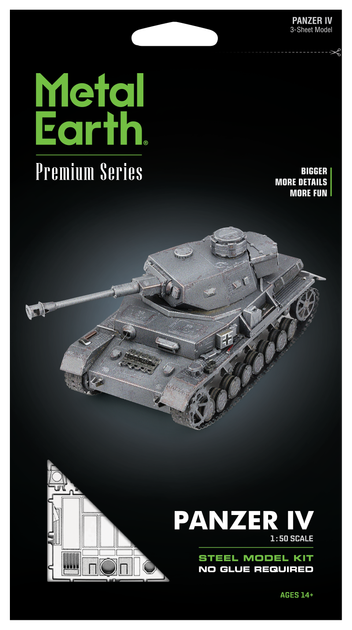 Металлический 3D конструктор "Танк Panzer IV", Metal Earth, PS2001 - Фото 7 Металлический 3D конструктор "Танк Panzer IV", Metal Earth, PS2001 - изображение 7