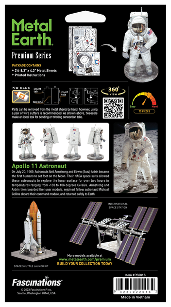 Металевий 3D конструктор "Астронавт Apollo 11" - зображення 8