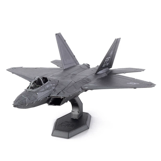 Металевий 3D конструктор "Американський винищувач F-22 Raptor" - Фото 2 Металевий 3D конструктор "Американський винищувач F-22 Raptor" - зображення 2
