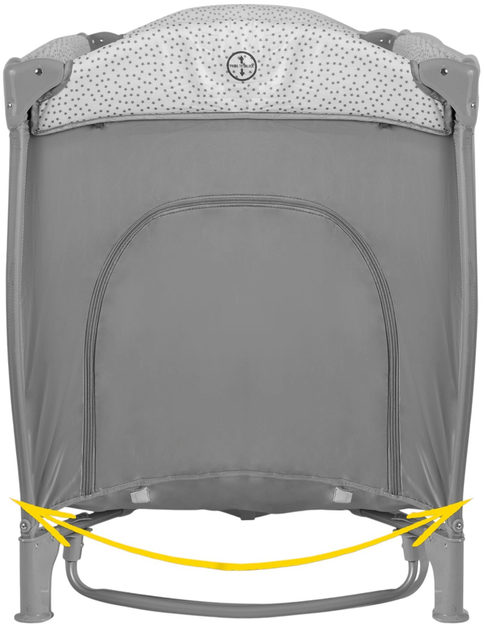 Дорожнє ліжечко Ricokids RK-242 сіре (5903890606268) - зображення 4