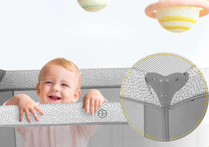 Дорожнє ліжечко Ricokids RK-242 сіре (5903890606268) - зображення 7