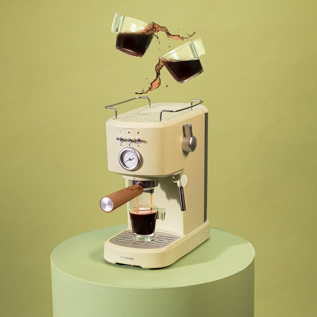 Ekspres do kawy kolbowy Cecotec Power Espresso 20 Retro Zielony - obraz 4