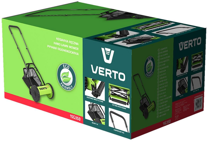 Ручна газонокосарка Verto 15G350 (5902062085610) - зображення 7