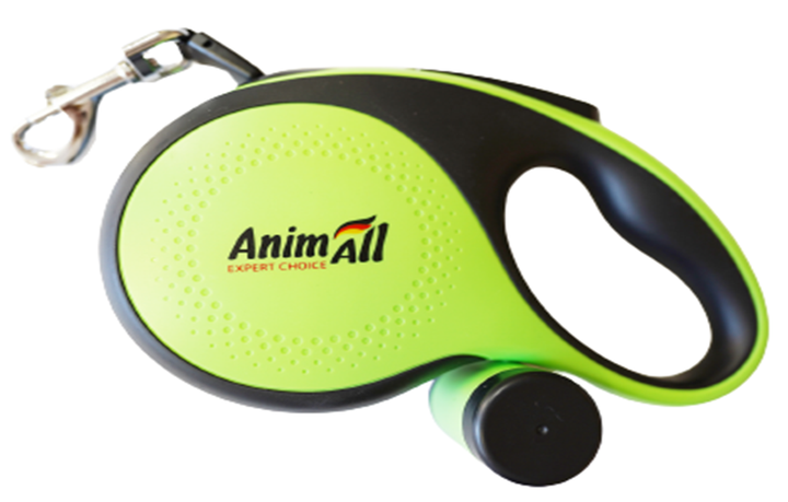 Поводок-рулетка с диспенсером L для собак весом до 50 кг, 5м, зеленая, AnimAll RETRACTABLE MS7016-B Энимал - Фото 2 Поводок-рулетка с диспенсером L для собак весом до 50 кг, 5м, зеленая, AnimAll RETRACTABLE MS7016-B Энимал - изображение 2