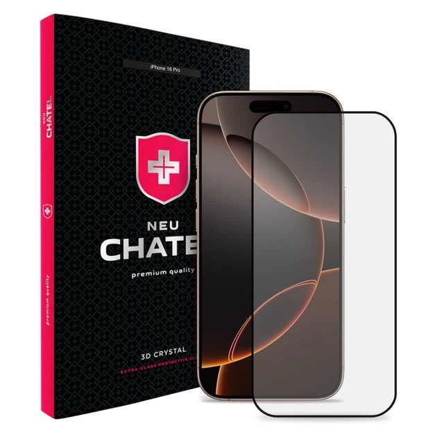 Захисне скло NEU Chatel Corning Gorilla Glass with Mesh for iPhone 16 Pro Front Black - Фото 1 Захисне скло NEU Chatel Corning Gorilla Glass with Mesh for iPhone 16 Pro Front Black - зображення 1