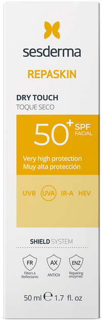 Сонцезахисний засіб для обличчя Sesderma Repaskin Dry Touch SPF50 50 мл (8429979482006) - зображення 3