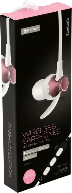 Навушники Platinet In-Ear Bluetooth Sport Earphones PM1060 Pink (PM1060P) - зображення 3