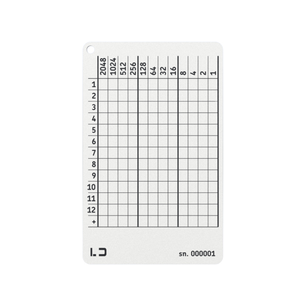 Мнемонический планшет Lapua Dev Seed phrase keeper 12+1 BIP39 for Ledger (LL12+1BIP39) - изображение 2