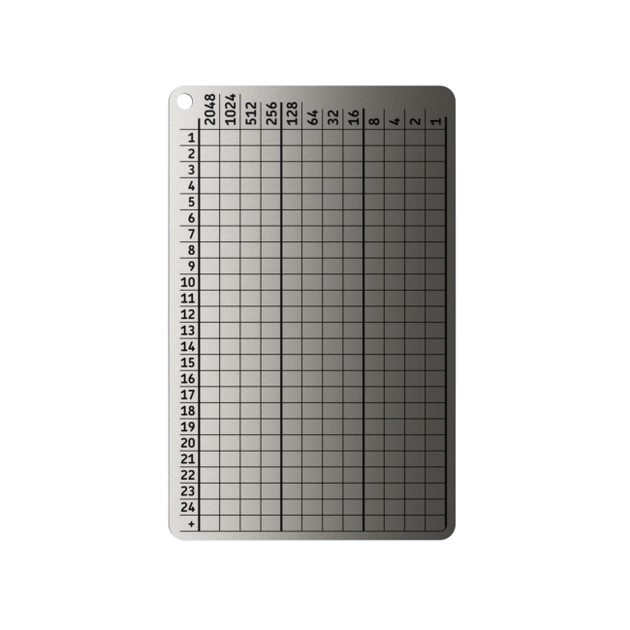Мнемонический планшет Lapua Dev Seed phrase keeper 24+1 BIP39 for Safepal (LS24+1BIP39) - изображение 2