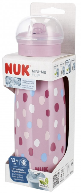 Kubek Nuk Mini-Me Flip 12 m Różowy 450 ml (4008600443124) - obraz 5