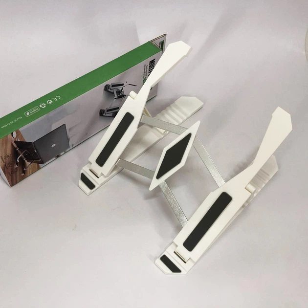 Подставка для ноутбука Multi-Position foldable bracket JC-25 8х22смСтильная подставка. Цвет: белый - изображение 7