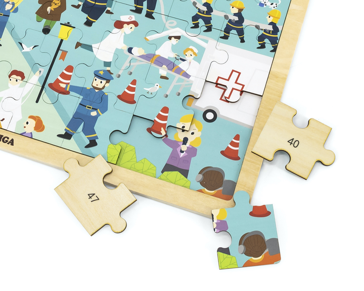 Puzzle PolarB Viga na podkładce 48 el. poznajemy Pracę strażaka 44581 (6971608445811) - obraz 4