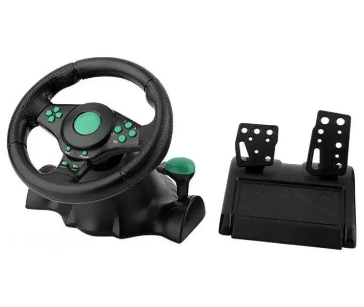 Ігровий мультимедійний універсальний кермо 3в1 PS3/PS2/PC Usb з педалями газу та гальма Геймерське кермо - зображення 3