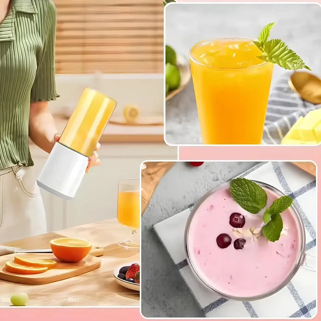 Портативный блендер соковыжималка Usb Juicing Cup N8 спортивный шейкер с крышкой 400 мл - изображение 2