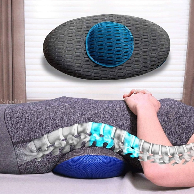Ортопедическая подушка под спину Back Support Pillow Comfy Curve. Удобная подушка под поясницу LY-27 - изображение 8