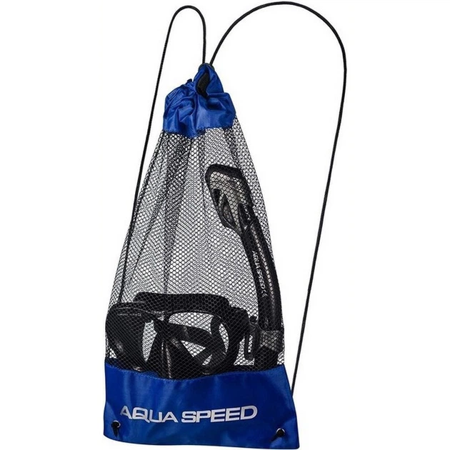 Набор маска и трубка VANUA + BORNEO(MESH BAG) 8235 Aqua Sped 610-07 черный, OSFM - изображение 4
