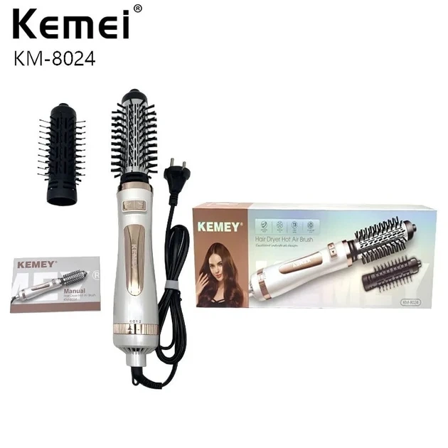 Фен стайлер для волосся Kemei фен щітка KM-8024 800 Вт 3 режими температури - Фото 6 Фен стайлер для волосся Kemei фен щітка KM-8024 800 Вт 3 режими температури - зображення 6