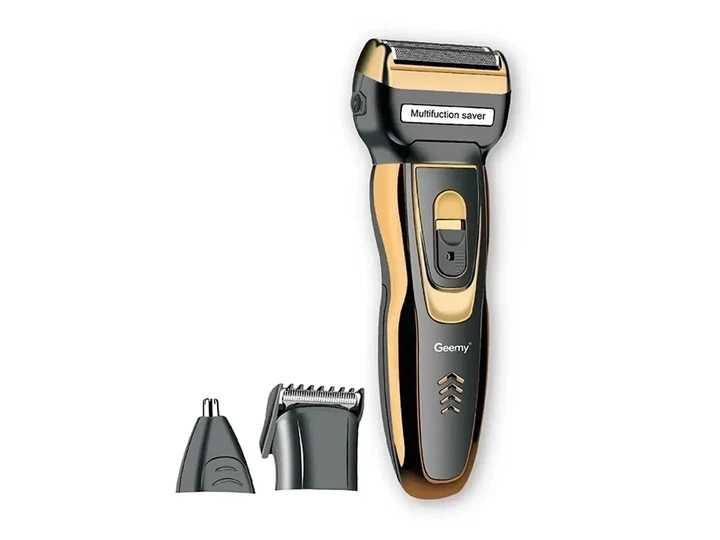 Электробритва Gemei GM-595 роторная 3 в 1 с триммером и насадками - изображение 9