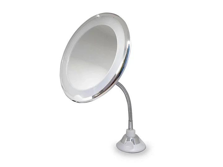 Зеркало косметическое настольное с LED-подсветкой на гибком шланге 10x 3xAAA - изображение 2