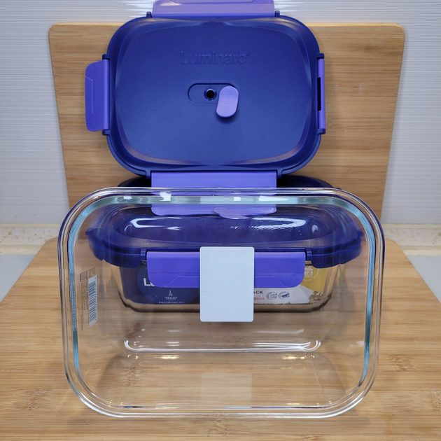 Набір контейнерів прямокутних термостійких Luminarc Pure box Click Clack (1520; 1040; 670; 370 мл) (X0089) - Фото 6 Набір контейнерів прямокутних термостійких Luminarc Pure box Click Clack (1520; 1040; 670; 370 мл) (X0089) - зображення 6