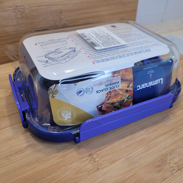 Набір контейнерів прямокутних термостійких Luminarc Pure box Click Clack (1520; 1040; 670; 370 мл) (X0089) - Фото 7 Набір контейнерів прямокутних термостійких Luminarc Pure box Click Clack (1520; 1040; 670; 370 мл) (X0089) - зображення 7