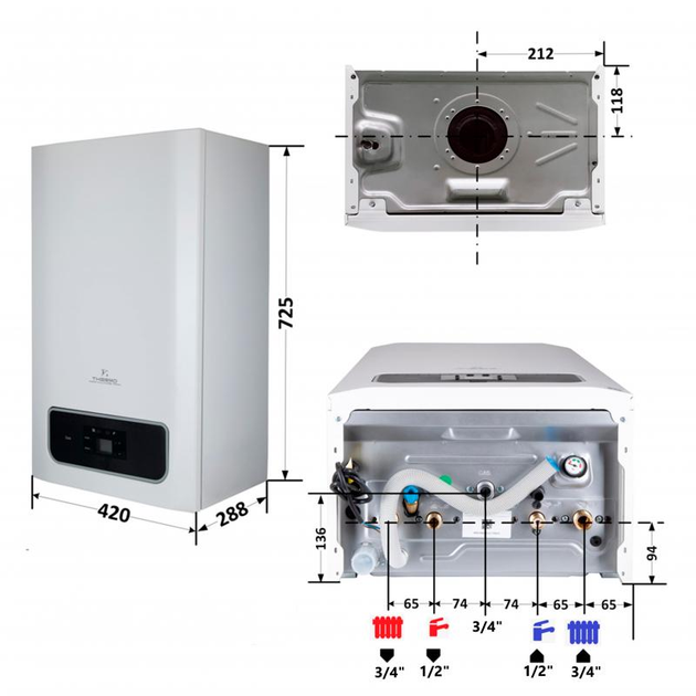 Котел газовый Thermo Alliance EWA 24 кВт (Двухконтурный,Condensing) - изображение 2