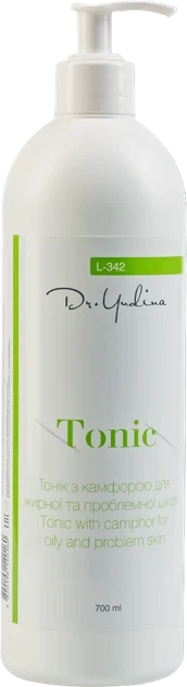 Тоник для проблемной кожи с камфорой Dr. Yudina Tonic with camphor for oily and problem skin 700 мл - Фото 1 Тоник для проблемной кожи с камфорой Dr. Yudina Tonic with camphor for oily and problem skin 700 мл - изображение 1