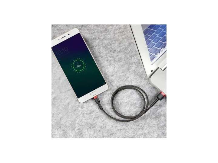 Кабель BASEUS Cafule Cable USB For Micro 2.4A 2M Red+Black (CAMKLF-C91) - изображение 5