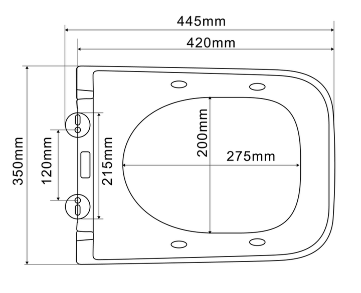 Унітаз-біде підвісний Mixxus Premium QUADRO-1301-R (розмір 510x350x345 mm) система змиву RIMLESS (MP6658) - изображение 6