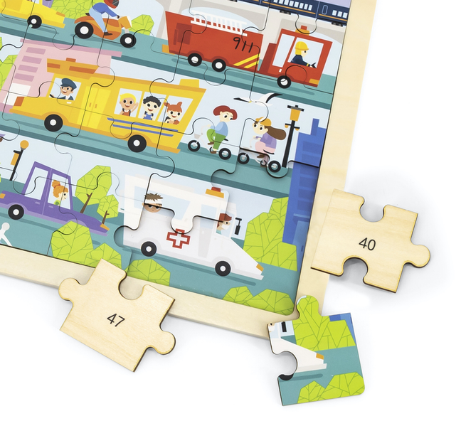 Puzzle PolarB Viga na podkładce 48 el. poznajemy Transport w mieście 44582 (6971608445828) - obraz 4