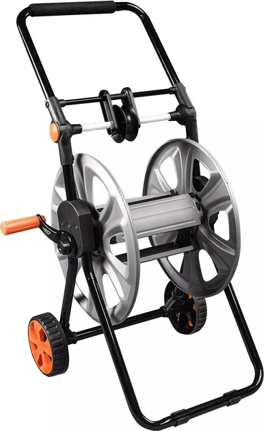 Візок для садового шланга NEO Tools металевий до 60 м 1/2" шланга з напрямною для шланга 15-792 (5907558451337) - зображення 3