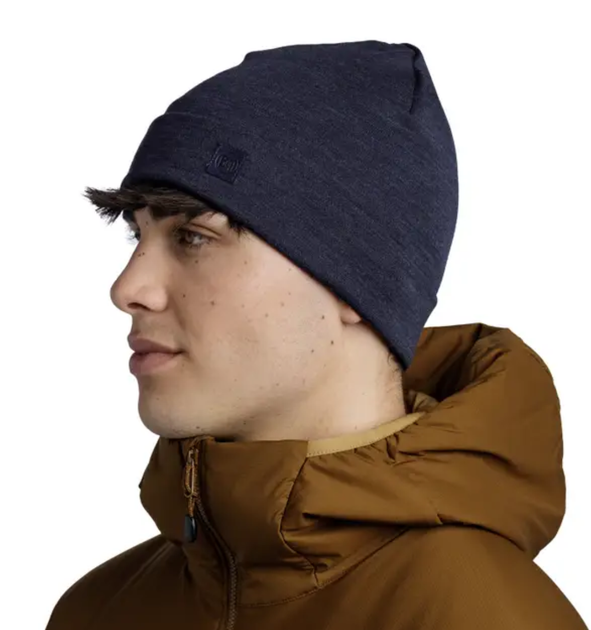 Шапка Buff Merino Heavyweight Beaney Solid Indigo (BU 111170.785.10.00) - изображение 4