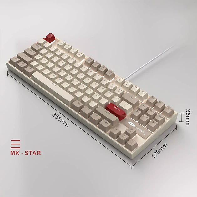 Ігрова клавіатура MageGee 75% / Механічна / MX Red / Beige - изображение 5