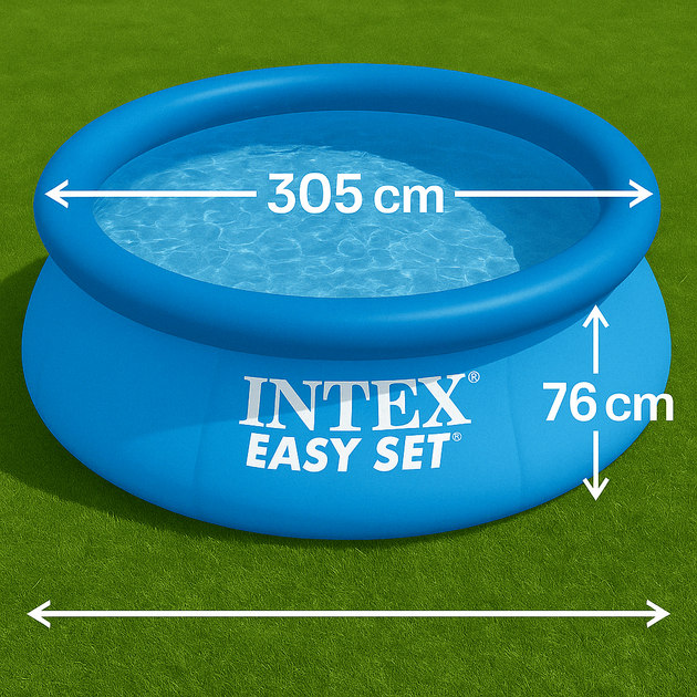 Наливной бассейн Intex Easy Set 305×76 см (3 853 л) с фильтр-насосом 28122 - изображение 5