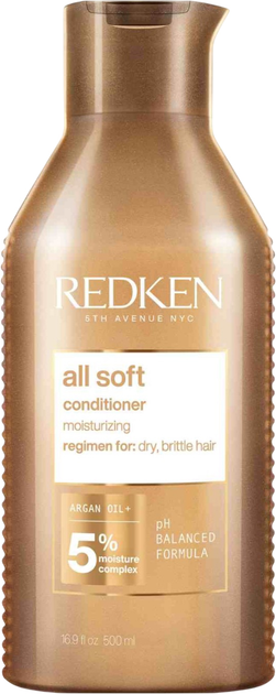 Zestaw do pielęgnacji włosów Redken All Soft Szampon 500 ml + Odżywka 500 ml (8433726347159) - obraz 5