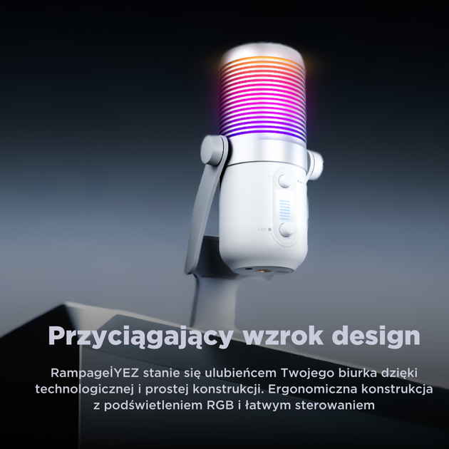 Mikrofon Rampage DİYEZ Beyaz RGB White (8680096139253) - obraz 10
