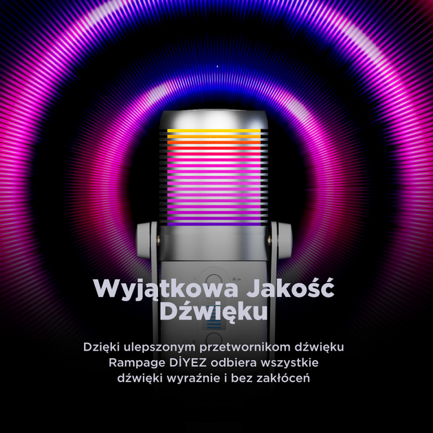Mikrofon Rampage DİYEZ Beyaz RGB White (8680096139253) - obraz 12