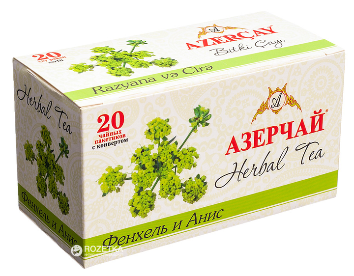 Чай травяной пакетированный Azerçay Фенхель и анис 20 х 2 г ...