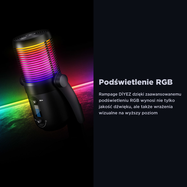 Mikrofon Rampage DİYEZ Beyaz RGB Black (8680096139260) - obraz 8