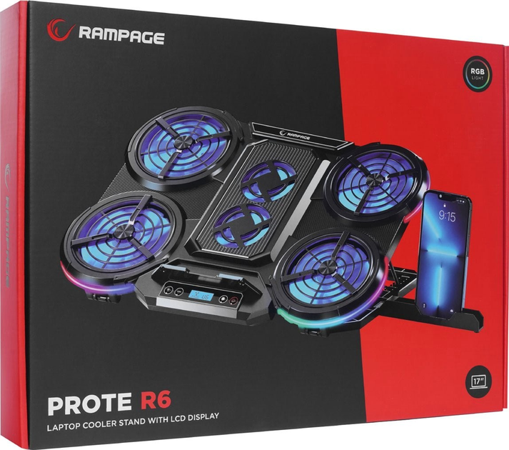 Podstawka pod laptopa Rampage PROTE R6 Black - obraz 6