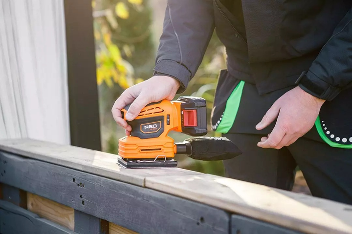 Орбітальна шліфувальна машина NEO Tools Energy+ 18 В 3 в 1 04-623 без акумулятора і зарядного пристрою (5907558477580)   - зображення 14