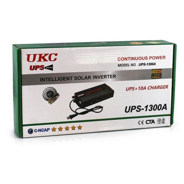 Преобразователь инвертор UKC AC/DC 12V/220V 1300W защита от перенапряжения да - изображение 2
