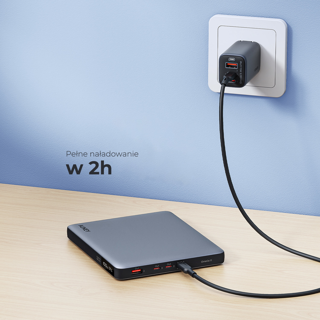 УМБ AUKEY 100W 20000mAh 3xUSB-C PD 3.0 Silver (PB-Y44) - зображення 8