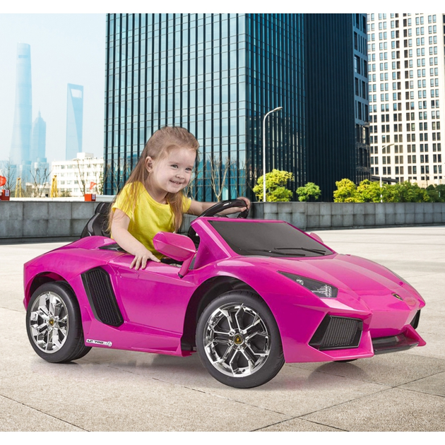 Samochód elektryczny dla dzieci Feber Lamborghini Aventador Pink 6V 12394 (8411845015432) - obraz 6